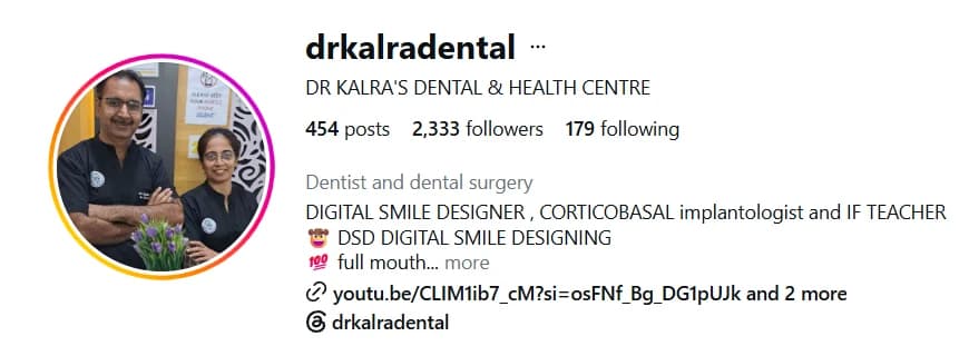 Dr. Kalra's Dental and Health Centre on Instagram
